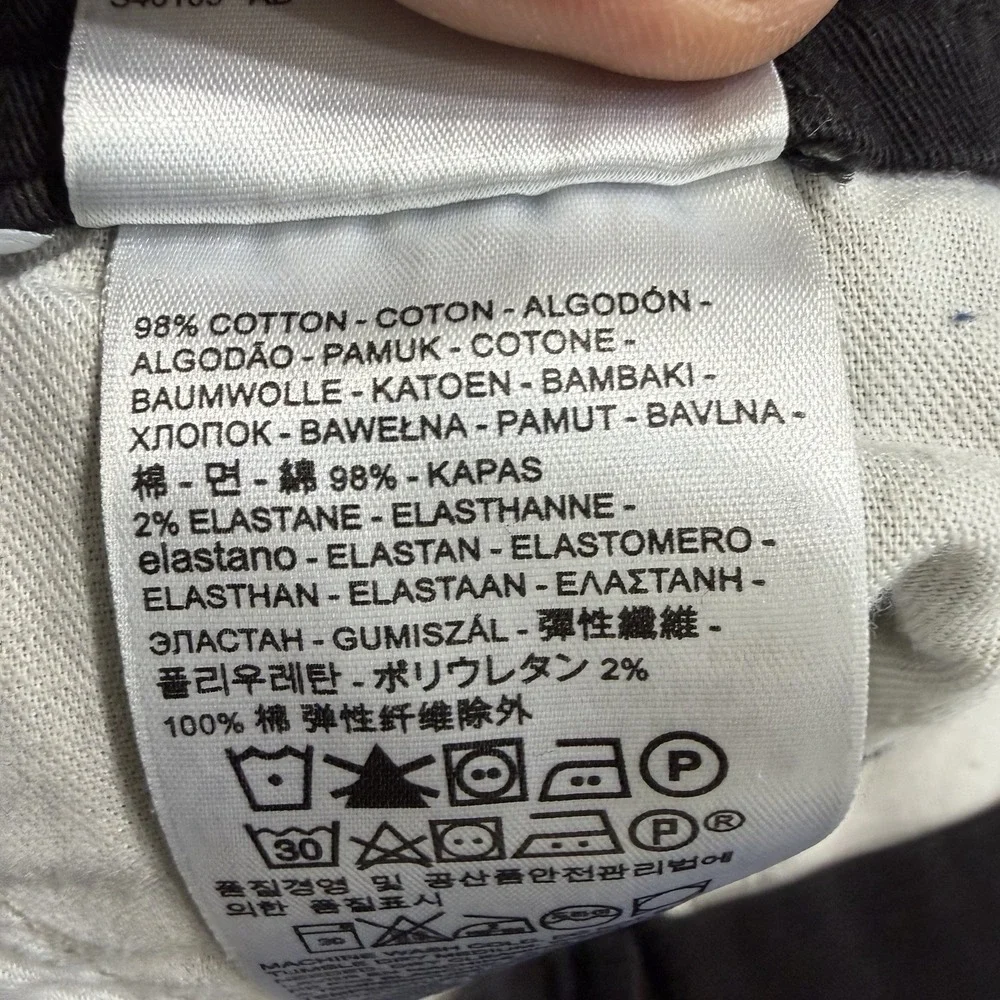 Levi Strauss Black Chino Pants Mens Stretch‎ Straight Casual Work